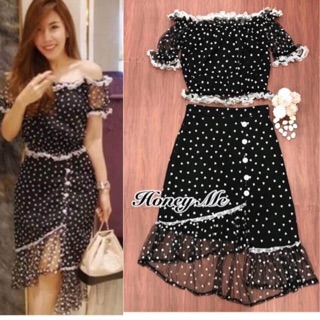 X263 C7 ชุดเซท งานป้าย honey me 32-42/28/38 ยาว27  size M ของใหม่