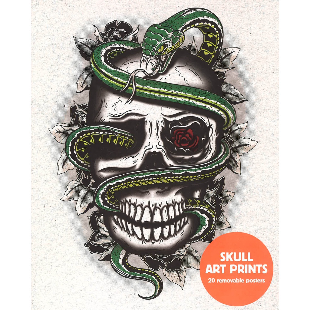 BBW หนังสือ Skull Art Prints ISBN: 9781856699396