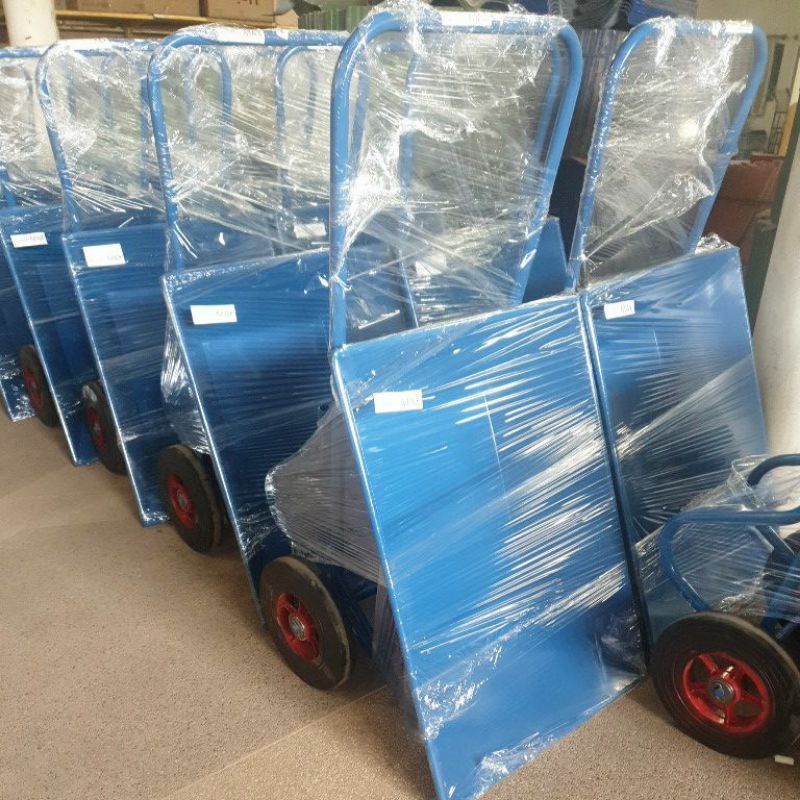 รถเข็นปูนล้อคู่ Maxเหล็กยางตัน ล้อแม็กซ์ 12นิ้ว ยกดั้มได้ สีเขียว