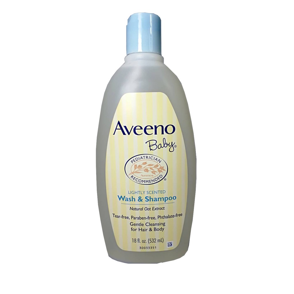 LP-Aveeno Baby Wash &amp; Shampoo Lightly Scented with Natural Oat Extract สบู่และแชมพูสระผม สูตรอ่อนโยน สำหรับเด็ก ขนาด 532