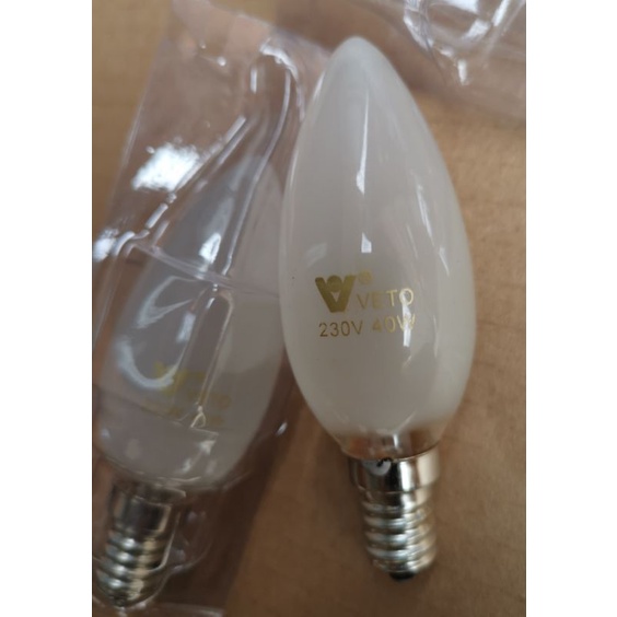 หลอดจำปา​ 40watts​ 220volt ขั้วเกลียวE14​ แบบหลอดไส้ขดลวด
หลอดโคมไฟระย้า