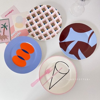 พร้อมส่ง🛒 จานเซรามิค moonhome design🍽