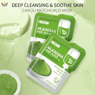 Laikou Green Tea Clay Mask มาส์กโคลนบํารุงผิว ให้ความชุ่มชื้น 5 กรัม YUE