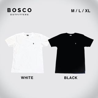 [ใหม่! เก็บโค้ดหน้าร้าน] เสื้อยืดคอกลมปักลาย Bosco (Plain) T657-1