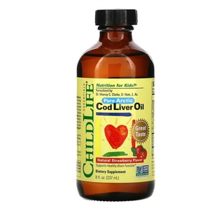 ChildLife, Pure Arctic Cod Liver oil, Strawberry 8 fl oz (237 ml)