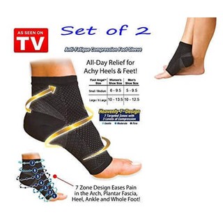 Copper anti fatigue foot sleeves ถุงเท้าลดปวดเมื่อยบริเวณเท้า ลดการกระแทก บรรเทาอาการปวดเมื่อย ล้าของเท้า เหมาะสำหรับผู้