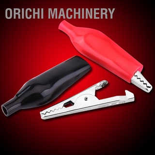 Orichi Machinery คลิปหนีบจระเข้โลหะ 28 มม. 20 ชิ้นสําหรับทดสอบ Probe Meter สีดําและสีแดง