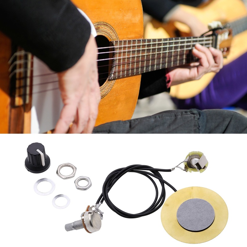 SUIT Acoustic Guitar Pickup Piezo Transducer Hum-Canceling Acoustic Soundhole Pickup