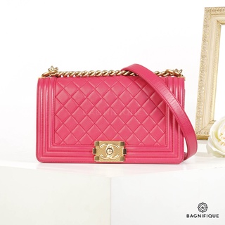 CHANEL BOY 10 PINK LAMB GHW