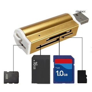 Rg_เครื่องอ่านการ์ดหน่วยความจําความเร็วสูง Usb 2.0 Micro Sd Tf Mmc Sdhc Ms ความเร็วสูง