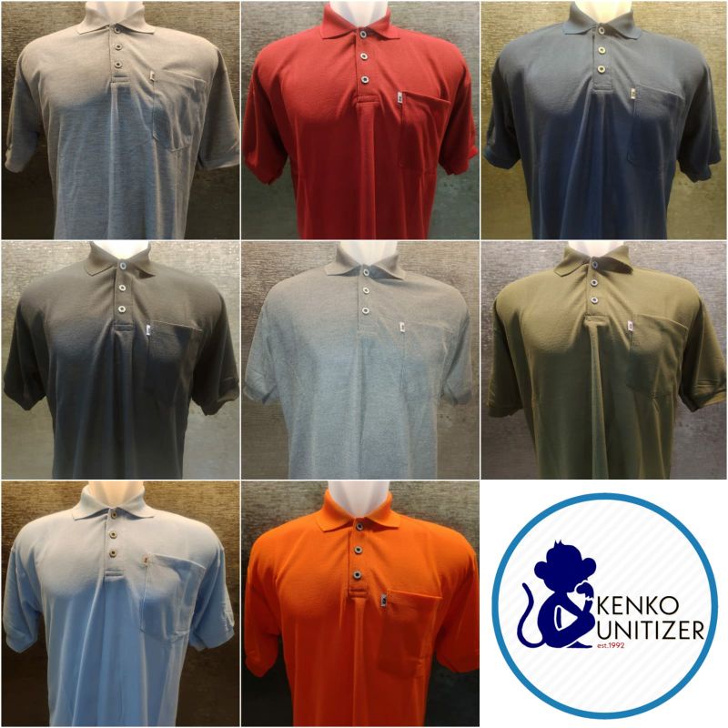 MERAH UNITIZER LSU2 เสื้อโปโล XXL XL LM Pocket Collar เสื้อ Wangki ชุดคอปก lakos สีดํา Navy tosca ma