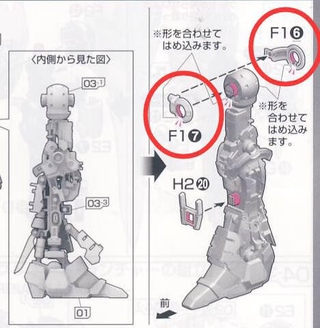 Bandai RG Sinanju F1-6 F1-7เป้าชิ้นส่วนโลหะ