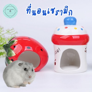 บ้านเซรามิกสัตว์เล็ก Ceramic Small Pet House บ้านหนู บ้านสัตว์ฟันแทะ บ้านเย็น แฮมเตอร์ กระรอก เม่น หนู