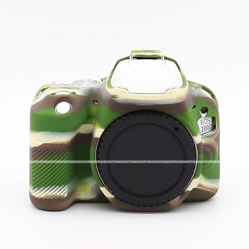 กล้องซิลิโคนอ่อนนุ่มที่ครอบคลุมกรณีสำหรับ Canon EOS 200Dii EOS 200D Mark ii