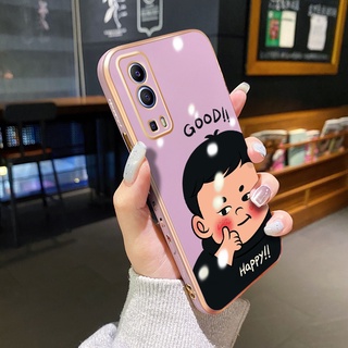 เคสโทรศัพท์มือถือ ป้องกันกล้อง กันกระแทก ลายเด็กผู้ชาย สําหรับ vivo Y72 5G Y52 5G