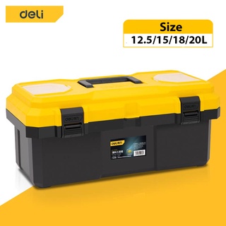 Deli กล่องเครื่องมือช่าง แข็งแรง กล่องใส่เครื่องมือ tool box