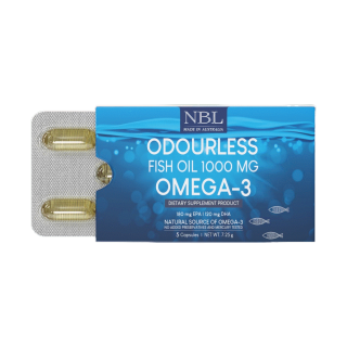 NBL Odourless Fish Oil 1000 MG OMEGA-3 น้ำมันปลาสูตรไร้กลิ่น (5 Capsules)