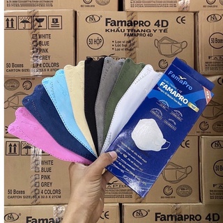 Famapro 4D หน้ากากอนามัยเกาหลี KF94 ป้องกันไวรัส ฝุ่น ฝอยละอองน้ำลาย #แมสปิดจมูก