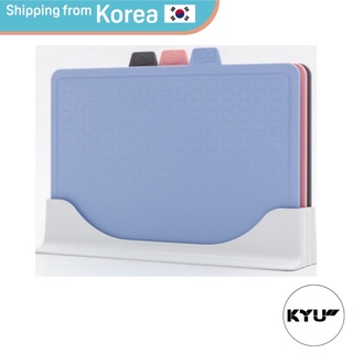 [HOME LIVING Korea] Index Cutting Board Chopping Board Set with Color Coded Food Icons and Slim Stand 3Pcs | Korea Kitchen Cookware Cutting Boards Hygiene Durable