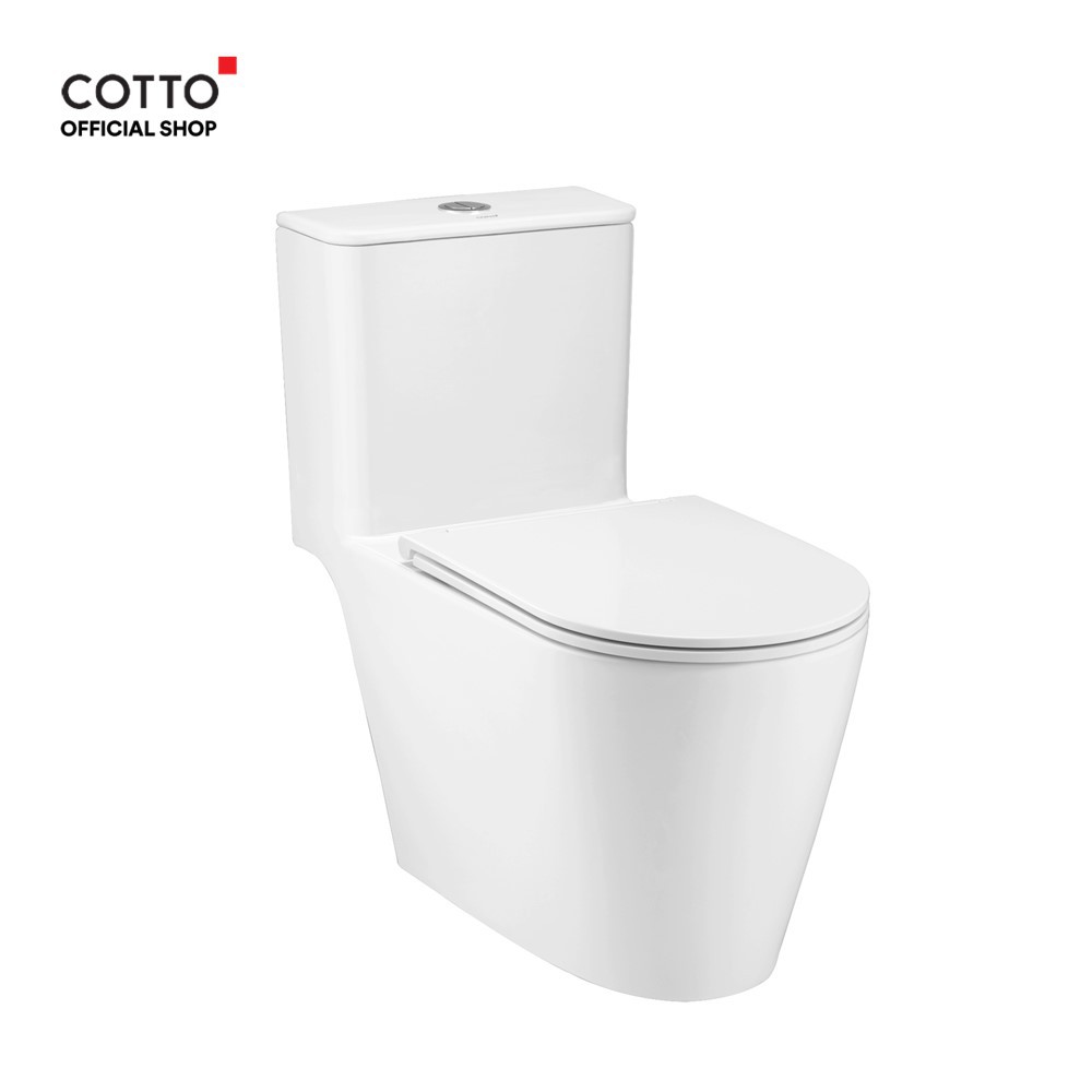 COTTO สุขภัณฑ์แบบชิ้นเดียว รุ่น C103327 Simply Connect 3/4.5L พร้อมสาร UltraClean+