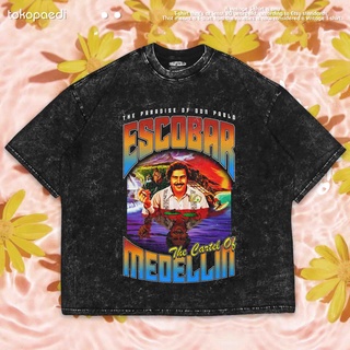 เสื้อยืดผ้าฝ้ายพิมพ์ลายขายดี เสื้อยืด พิมพ์ลาย Pablo ESCOBAR | เสื้อโอเวอร์ไซซ์ | เสื้อยืด ขนาดใหญ่ | เสื้อยืด ซักได้ |