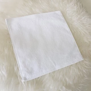ผ้าขนหนูขนาดเช็ดหน้า 12×12นิ้ว สีขาว Cotton100%