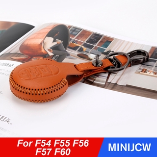 ปลอกกุญแจรถยนต์หนังสําหรับ Mini Cooper One S Jcw Clubman F54 F55 F56 F57 F60