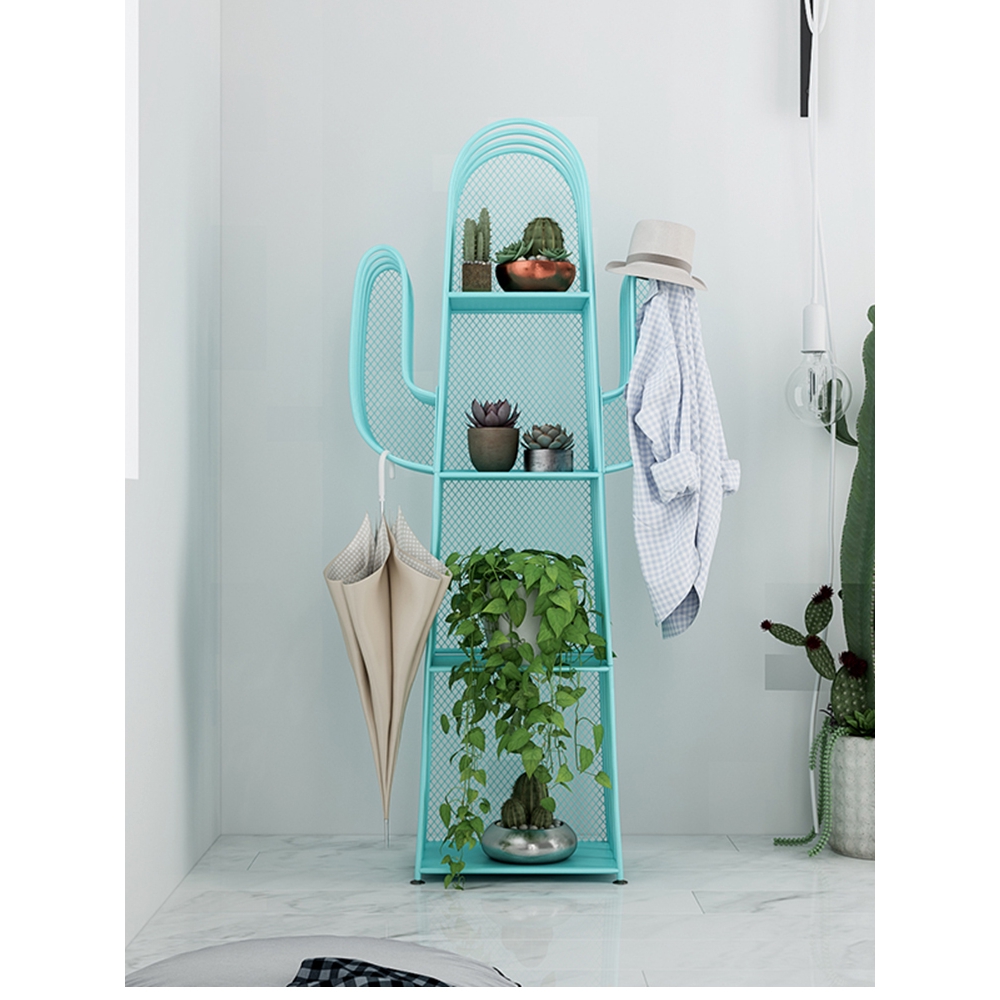 Cactus bookshelf creative shelf floor storage shelf Nordic living room ...
