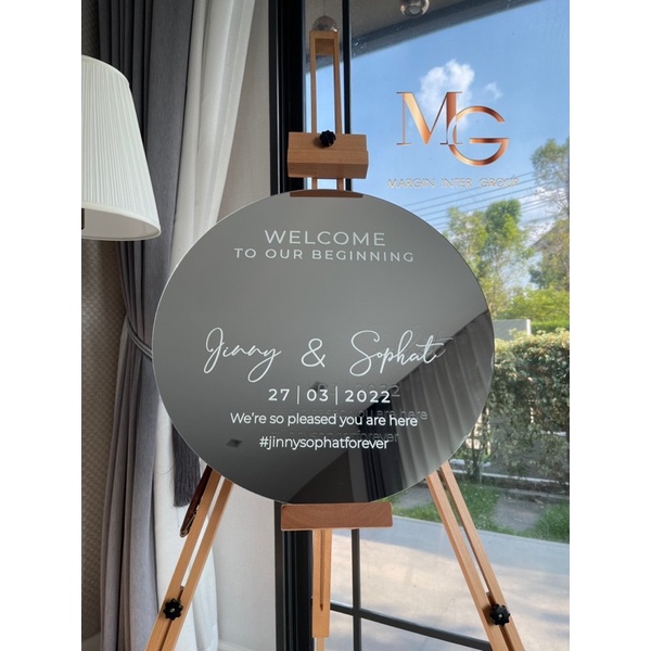 งานเร็ว 1-3วัน💥 ป้ายwelcome ป้ายต้อนรับ อะคริลิค มิลเลอร์ 50cm