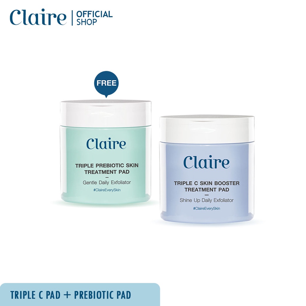Claire Triple C Treatment Pad + Claire Prebiotic Treatment Pad 1 Free 1