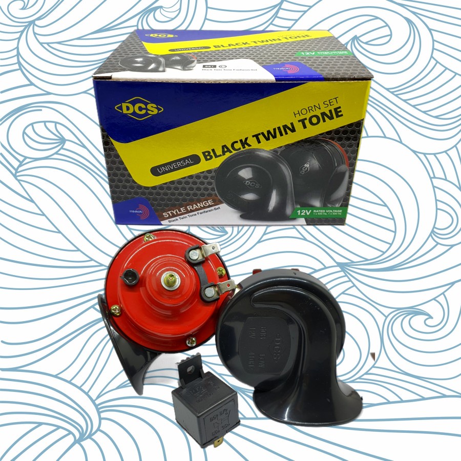 DCS 24 VOLT IMPORTED CONTAINER TRUCK SNAIL HORNS + RELAY