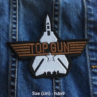 TopGun ตัวรีดติดเสื้อ อาร์มรีด อาร์มปัก ตกแต่งเสื้อผ้า หมวก กระเป๋า แจ๊คเก็ตยีนส์ Badge Embroidered Iron on Patch 1