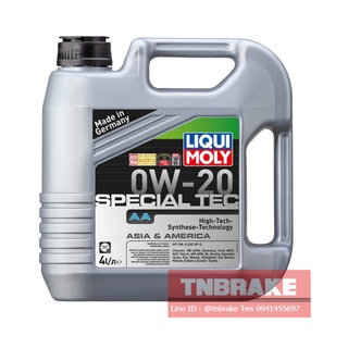 LIQUI MOLY SPECIAL TEC AA 0W-20 น้ำมันเครื่องยนต์ 4 ลิตร (แถมกรองน้ำมันเครื่อง wix)