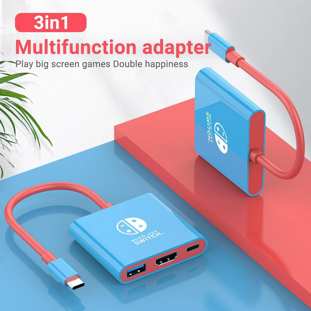 แบบพกพา TV Switch Dock สําหรับ Nintendo Switch/OLED สวิทช์ 4K HDMI USB 3.0 พอร์ตและ USB C ชาร์จ, Travel Dock สําหรับ Nintendo Switch Samsung Steam Deck MacBook Pro/Air และอื่นๆ