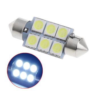 หลอดไฟ LED DC 12V 36 มม. 6-LED 5050 SMD สำหรับติดรถยนต์