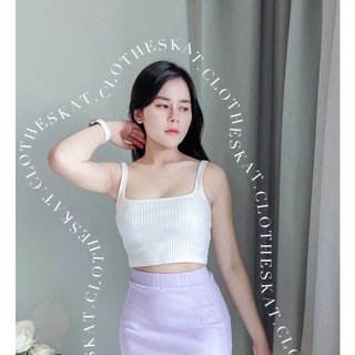 เสื้อสายเดี่ยว ผ้าคอตตอนเกรดพรีเมี่ยม ❤️มีหลายสี❤️เสื้อคอเหลี่ยม จะสายฝอ สายแบ๊ว