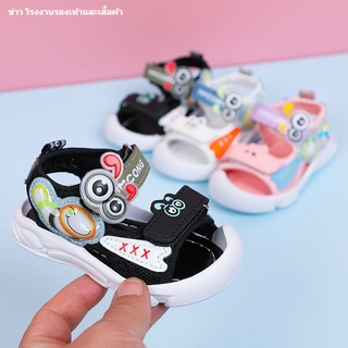 รองเท้าแตะเด็ก   2022 New Boys and Girls Summer/Toddler Shoes/Boys Cartoon Beach Casual Baotou/รองเท้าแตะอายุ 2-3 ขวบ