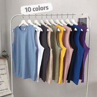 🔥พร้อมส่ง🔥เสื้อแขนกุด มี 10 สี 😎