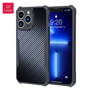 XUNDD Magnetic เคสแม่เหล็ก iPhone 14 Pro / 14 Pro Max / 13 Pro / 13 Pro Max เคสกันกระแทก เคสลายเคฟล่า Carbon Fiber