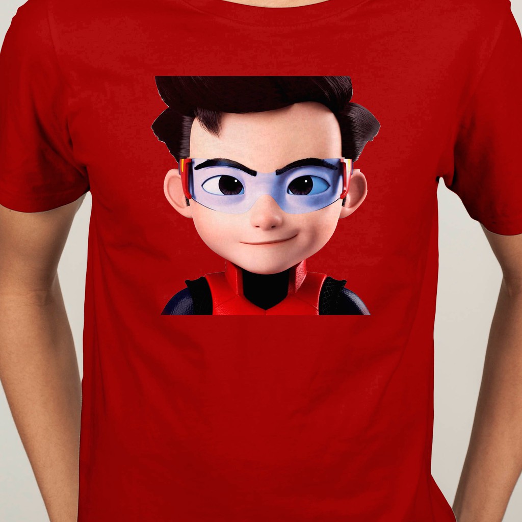 EJEN ALI 08 Ejen Ali face smile glass - EJEN ALI AGENT ALI TSHIRT - CHILDRENS CARTOON T-SHIRT