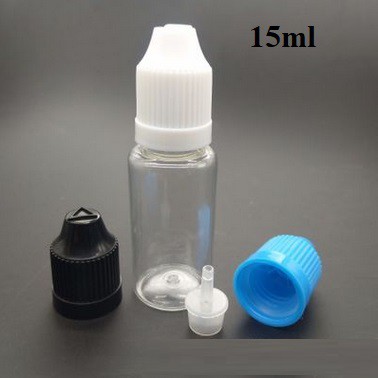 15ml 20ml ขวดหยดใส ใส่ของเหลว น้ำยา น้ำมัน ฝาดับเบิ้ลล็อคกันเด็กเปิดเล่น