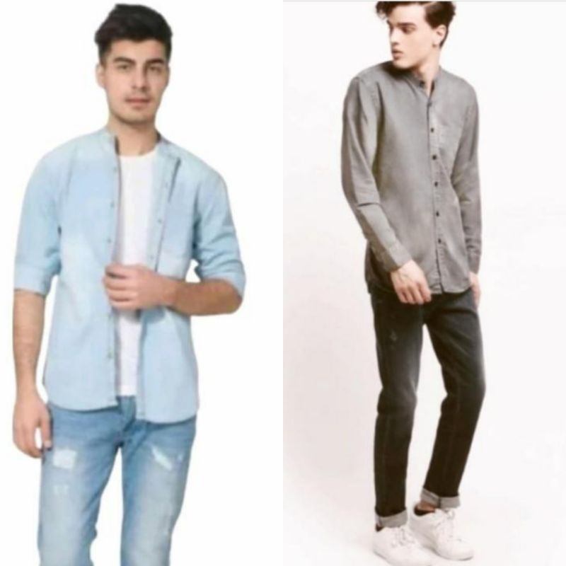 KEMEJA FSBN Shirt เสื้อเชิ้ตยีนส์ผู้ชาย