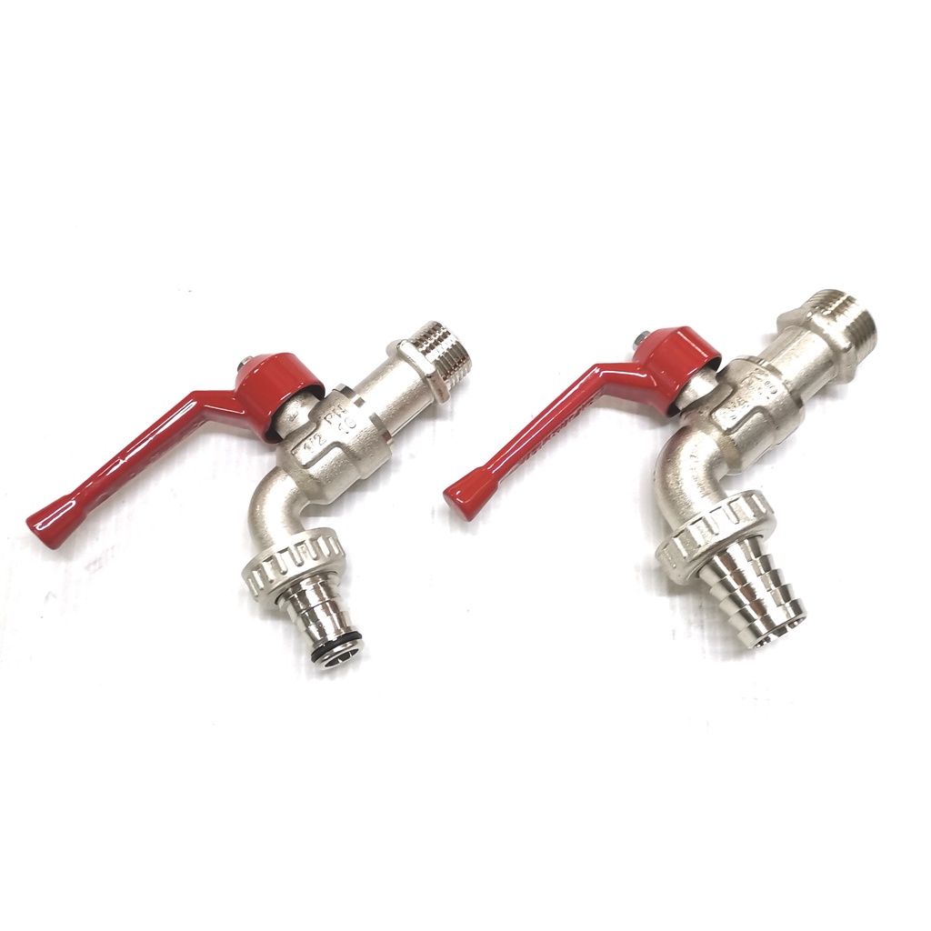 SANWA ก๊อกสนาม 1/2"-3/4" ด้ามแดง