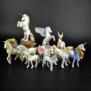 [ราคาขายส่ง] การส่งออก 11pcs จำลองสัตว์ที่เป็นตำนาน Unicorn เด็กของเล่นเพื่อการศึกษาของขวัญเครื่องประดับวันเกิด