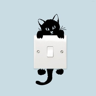 DIY Little Cat Light Switch Sticker Wall Sticker Decal Home Decoration  💛Kitchentool