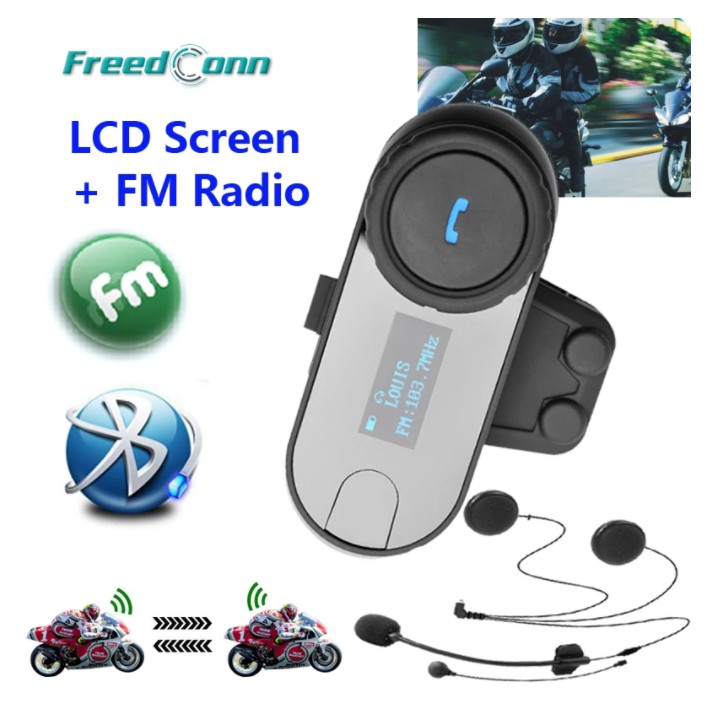 2022 New Freedconn t com sc Dual Mics intercom bluetooth 5.0 music ...