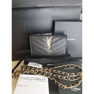 ysl envelope card holder woc ดำ อะไหล่ทอง ของมันต้องมี แท้100%