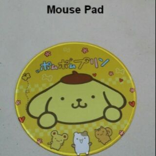 แผ่นรองเม้าส์ mouse pad ลาย ปอมปอมบุริน Pompompurin ขนาดเส้นผ่าศูนย์กลาง 9 นิ้ว