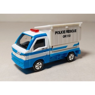 Unbox 🔆 Tomica SUBARU SAMBAR Food Truck Polisce Rescue OR 110 สีฟ้า-ขาว Scale 1:55 ไม่มีกล่องนอก ใหม่ พร้อมจัดส่ง