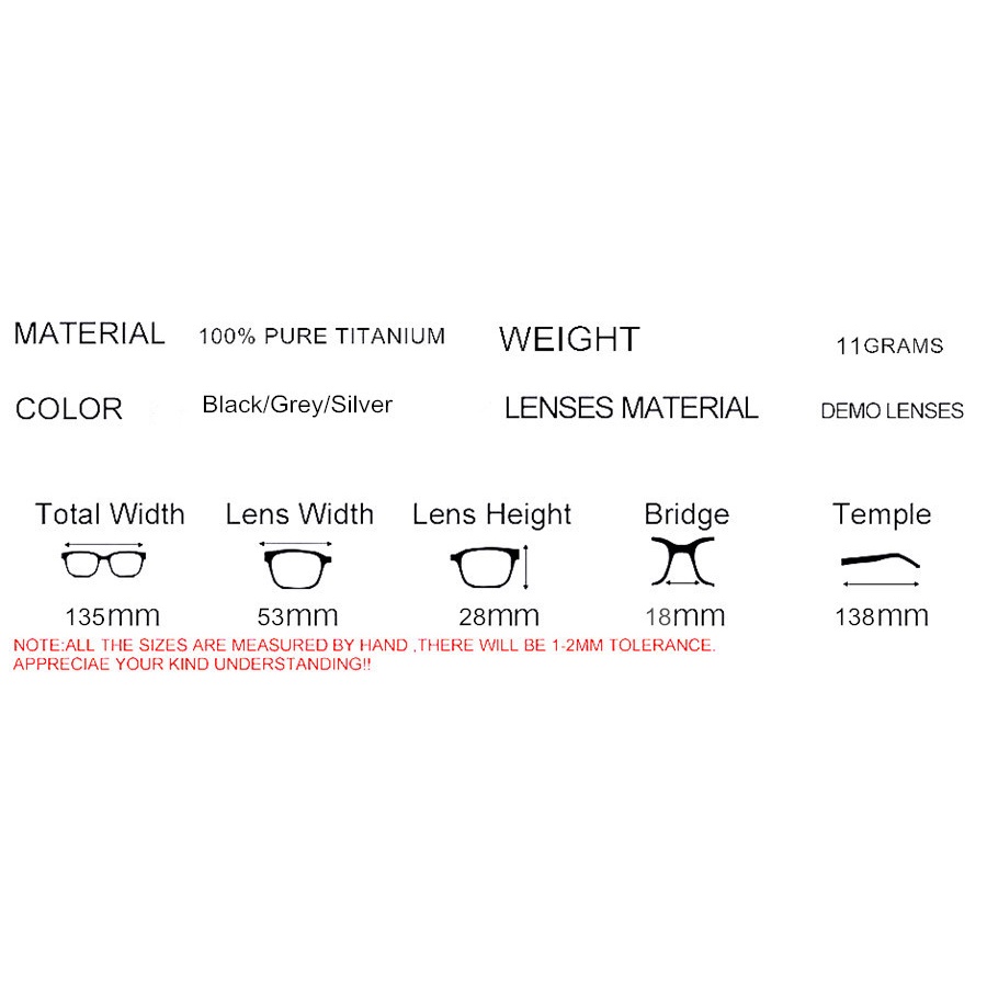 BPure Titanium Eyeglasses Rimless Optical Frame Prescription Spectacle